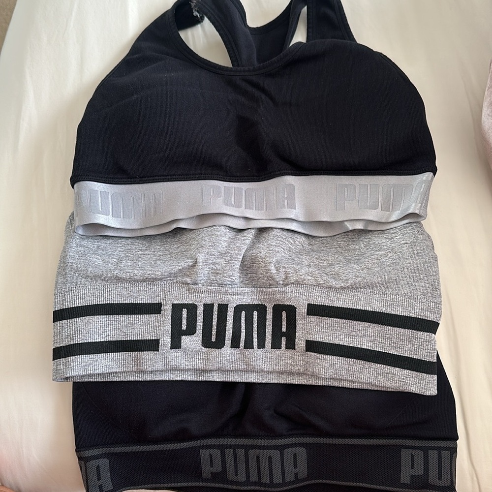 Puma workout padded bras x 3